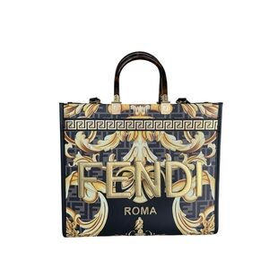 Fendi Versace Fendsace FF Baroque Sunshine Shopper Tote